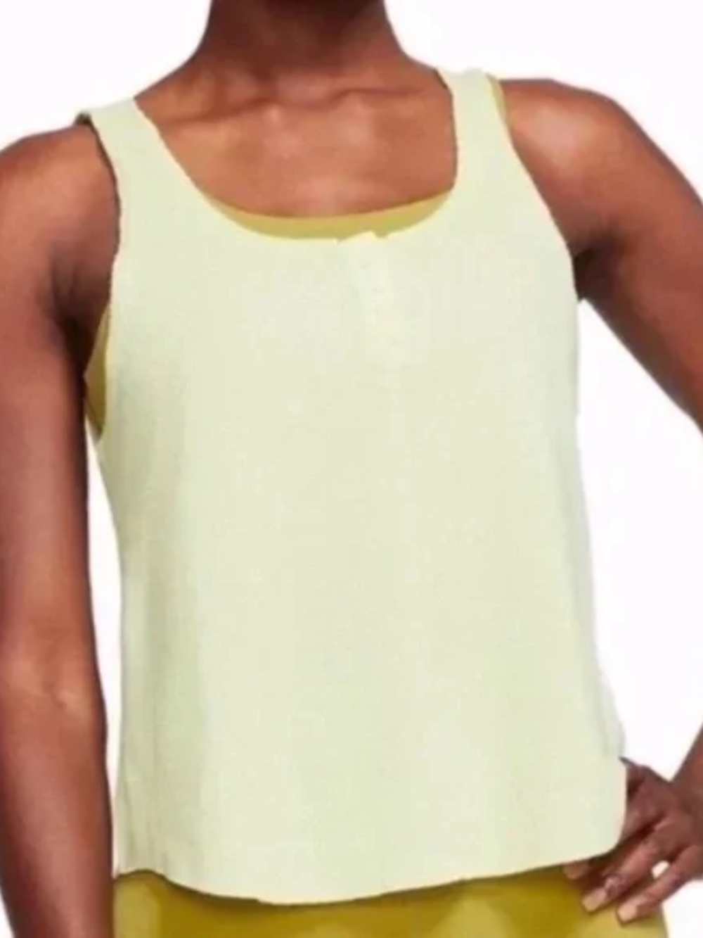 NWT L Nike Yoga Luxe Henley Tank Top
